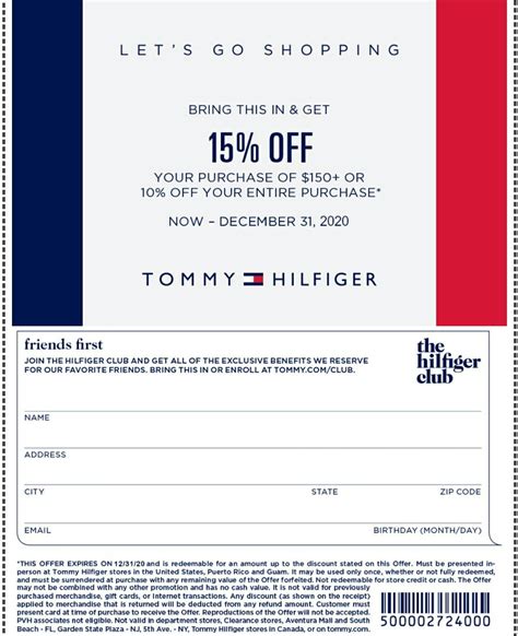 tommy hilfiger online discount code.